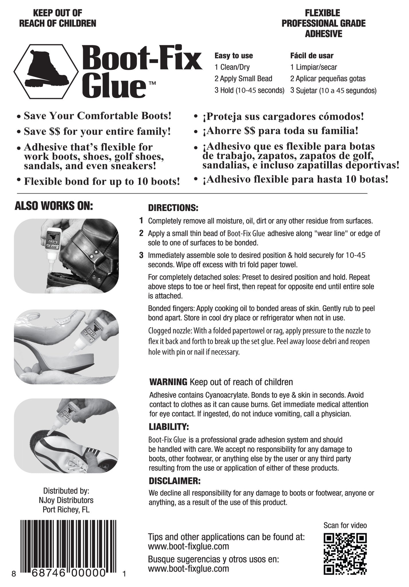 Boot-Fix & Shoe-Fix Glue (2-pack) - Bearfoot