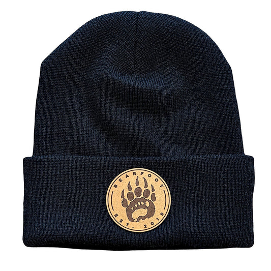 Leather Patch Beanie - Bearfoot